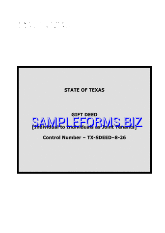 State of Texas Gift Deed pdf free