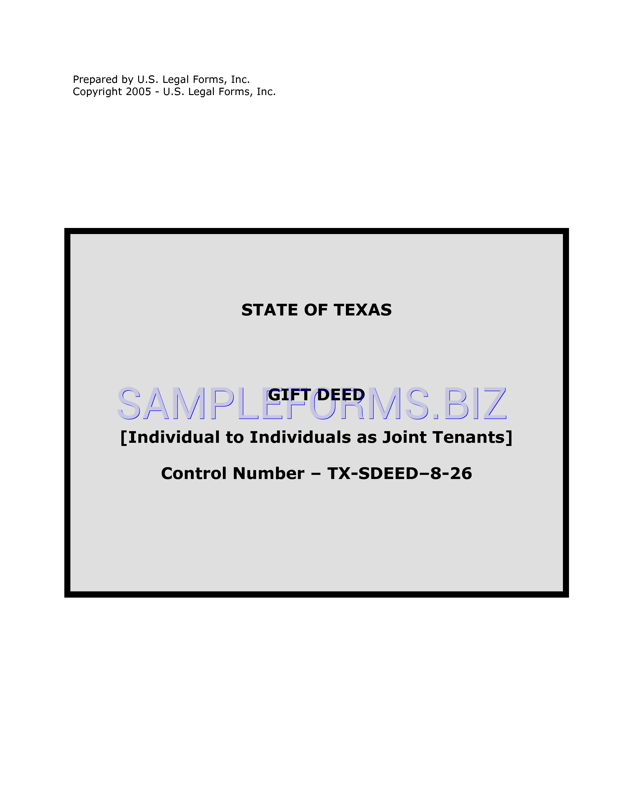Preview free downloadable State of Texas Gift Deed in PDF (page 1)